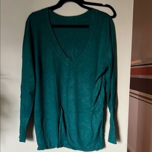 Lane Bryant Teal V-Neck Sweater